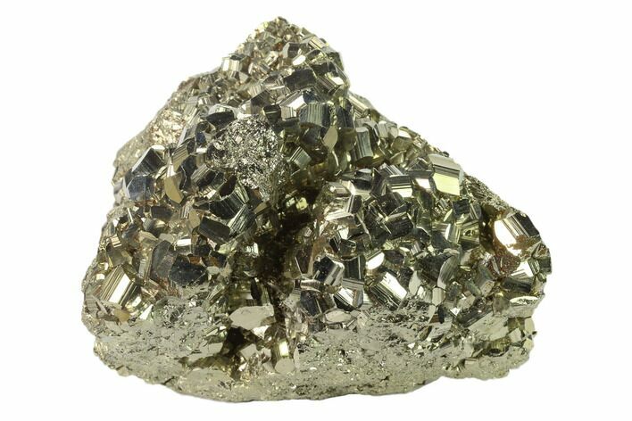 Gleaming Pyrite Crystal Cluster - Peru #136178